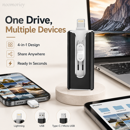 📱 50% OFF 4-in-1 Mobile USB Flash Drive – Back Up Photos & Free Up Space