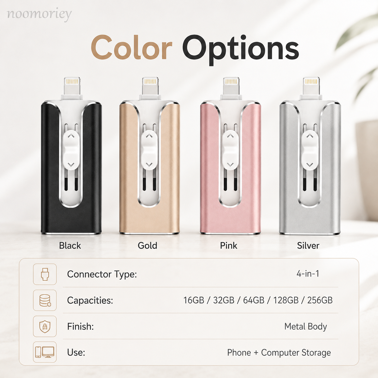 📱 50% OFF 4-in-1 Mobile USB Flash Drive – Back Up Photos & Free Up Space
