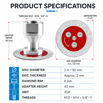 ⚡ 2-Inch Diamond Cutting Disc – Precise Cuts. Wet &amp; Dry Use.