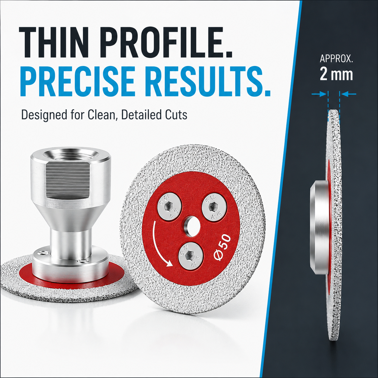 ⚡ 2-Inch Diamond Cutting Disc – Precise Cuts. Wet &amp; Dry Use.