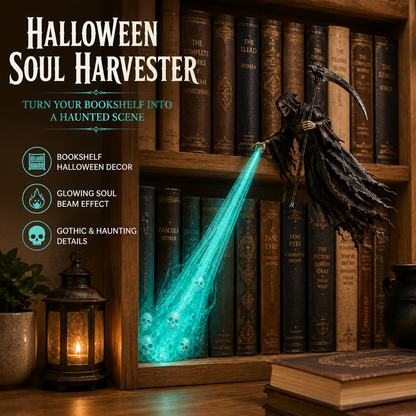 🔥☠️The Soul Collector — Haunted Reaper Shelf Light👻