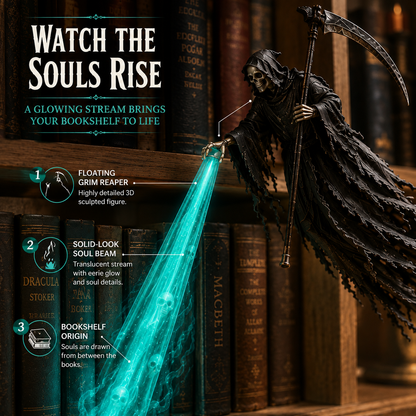 🔥☠️The Soul Collector — Haunted Reaper Shelf Light👻