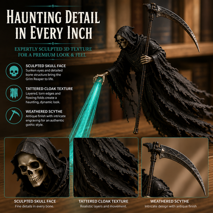 🔥☠️The Soul Collector — Haunted Reaper Shelf Light👻