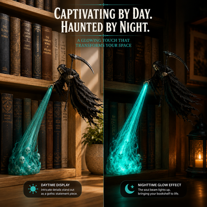 🔥☠️The Soul Collector — Haunted Reaper Shelf Light👻