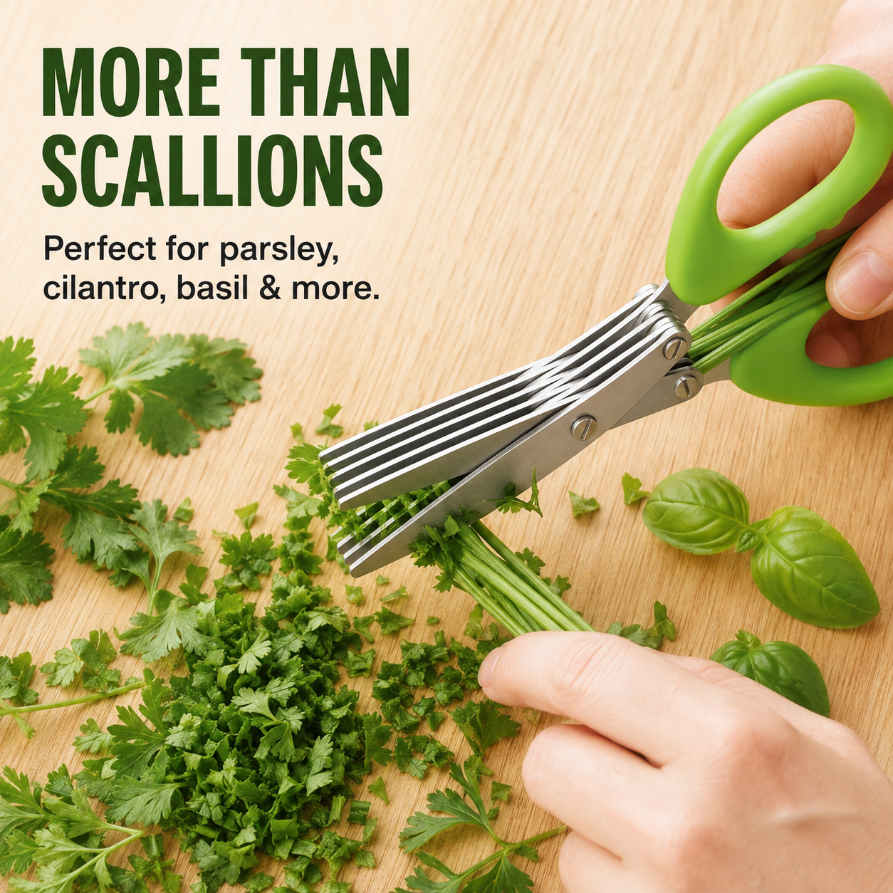 Stainless Steel 5 Blades Scallion Cutter Scissors