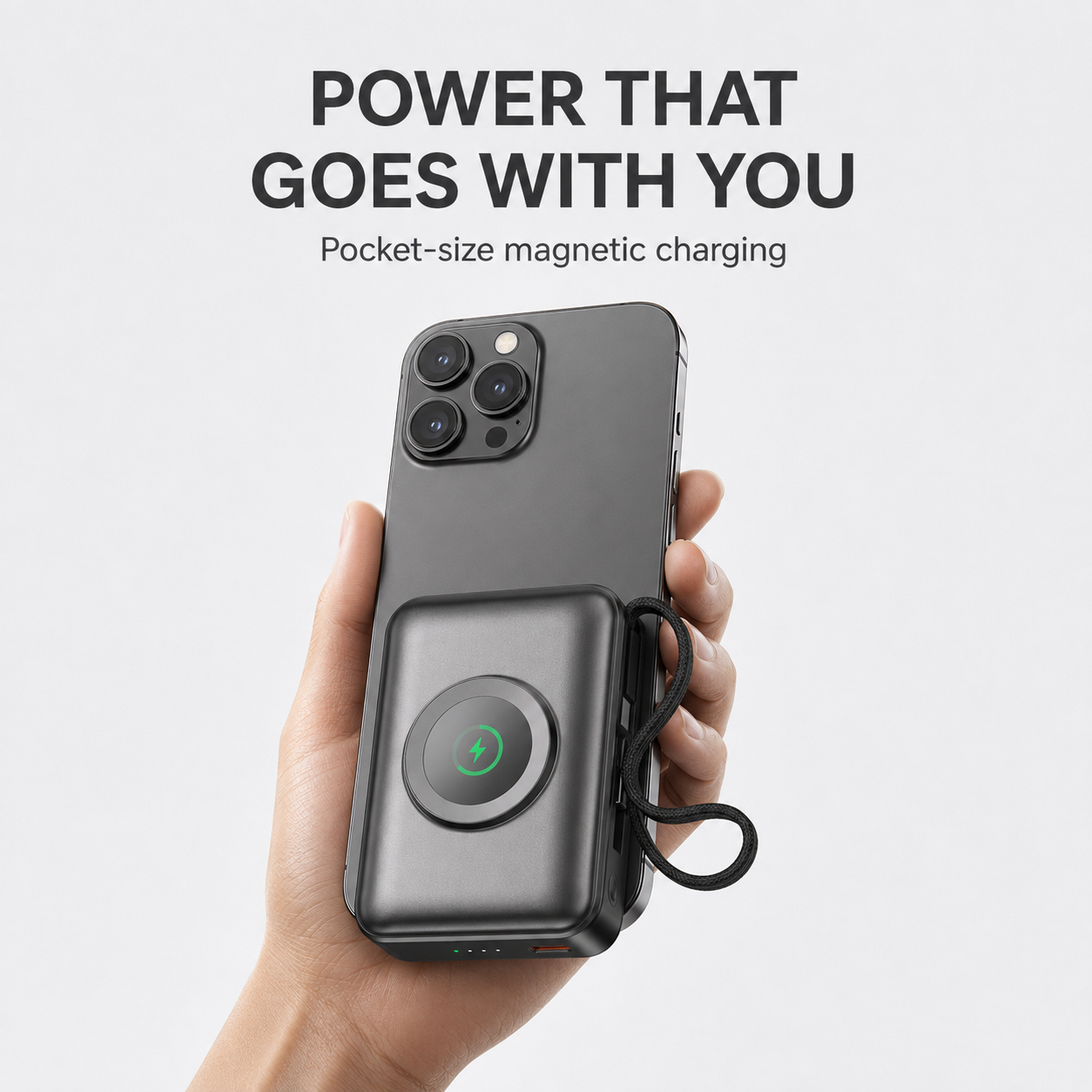 5000mAh 3-in-1 Magnetic Wireless Power Bank – Fast Charging for iPhone, Apple Watch & AirPods