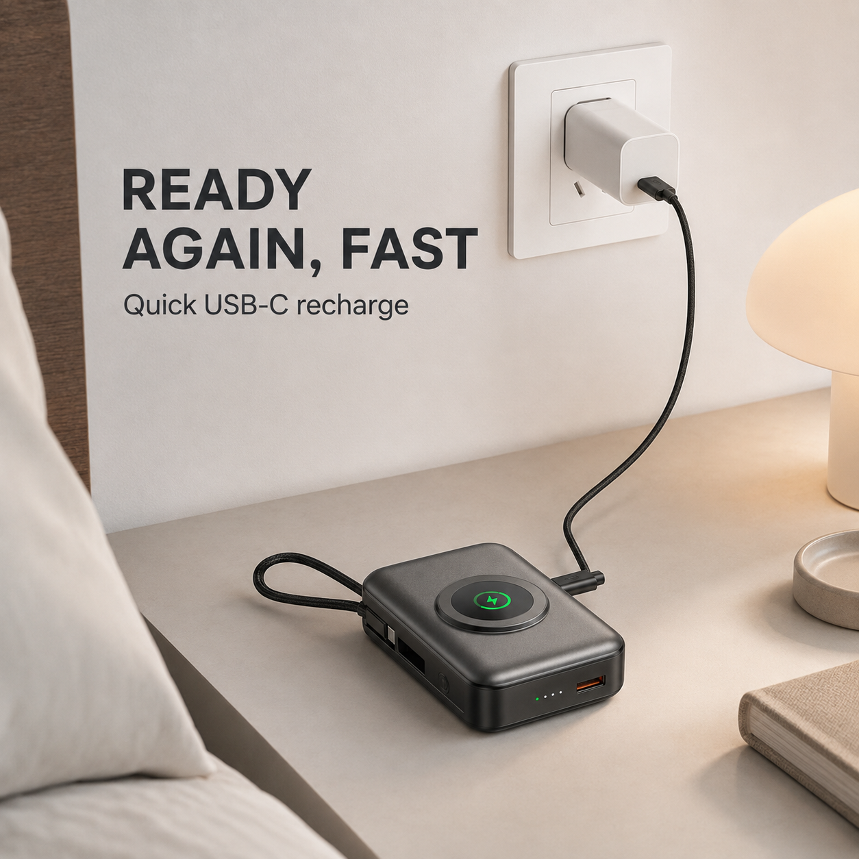 5000mAh 3-in-1 Magnetic Wireless Power Bank – Fast Charging for iPhone, Apple Watch & AirPods