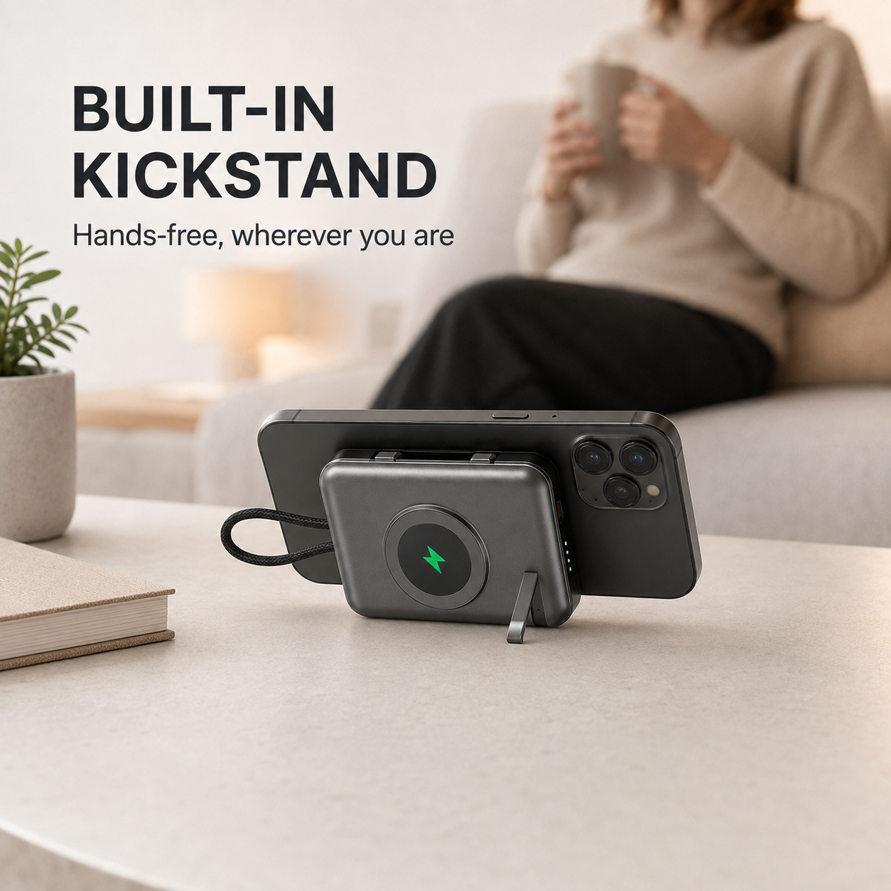 5000mAh 3-in-1 Magnetic Wireless Power Bank – Fast Charging for iPhone, Apple Watch & AirPods