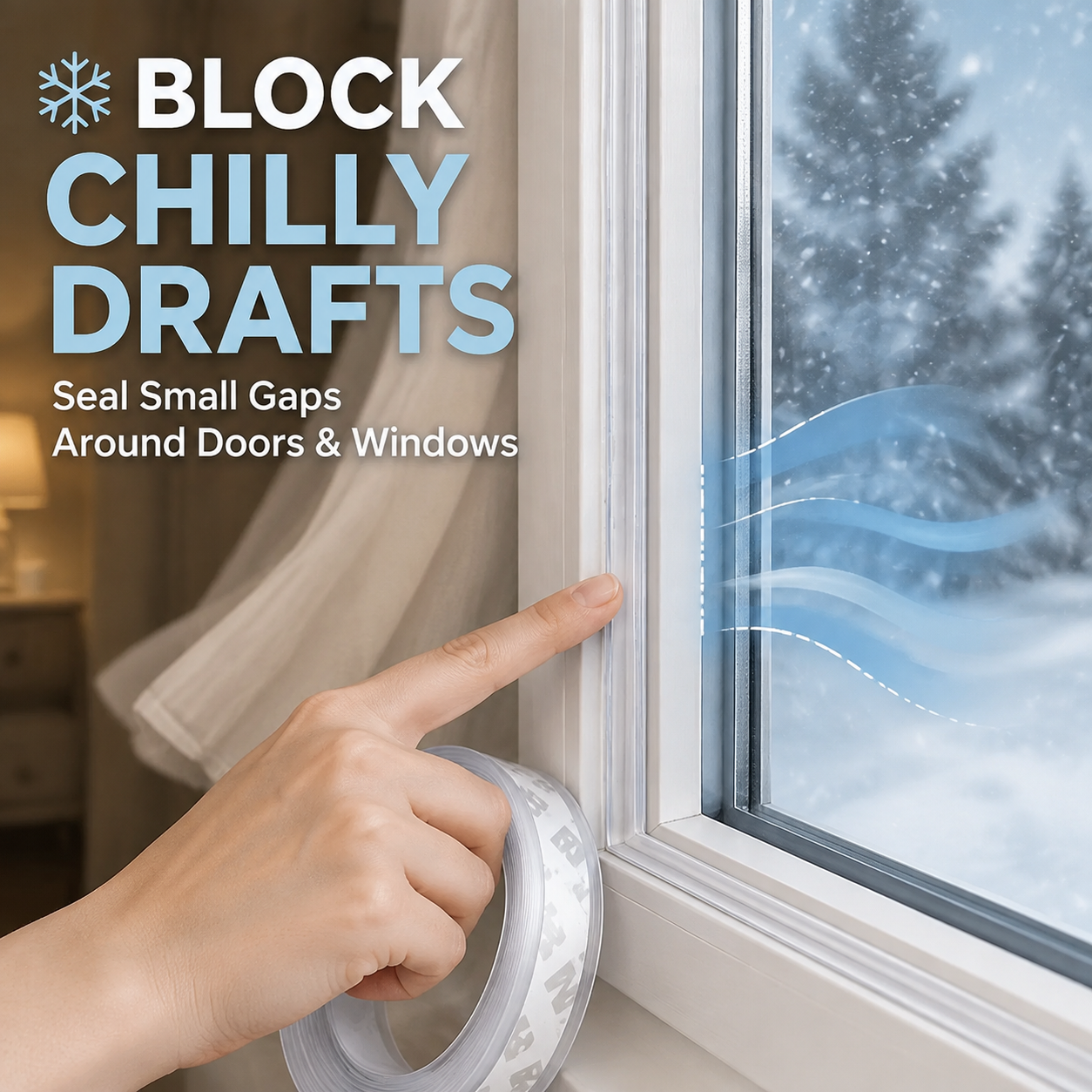 🔥LAST SALE 55% OFF🛡️Self-Adhesive Door & Window Weather Seal Tape | Draft Barrier
