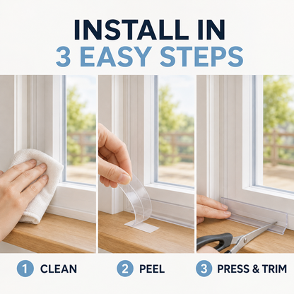 🔥LAST SALE 55% OFF🛡️Self-Adhesive Door & Window Weather Seal Tape | Draft Barrier