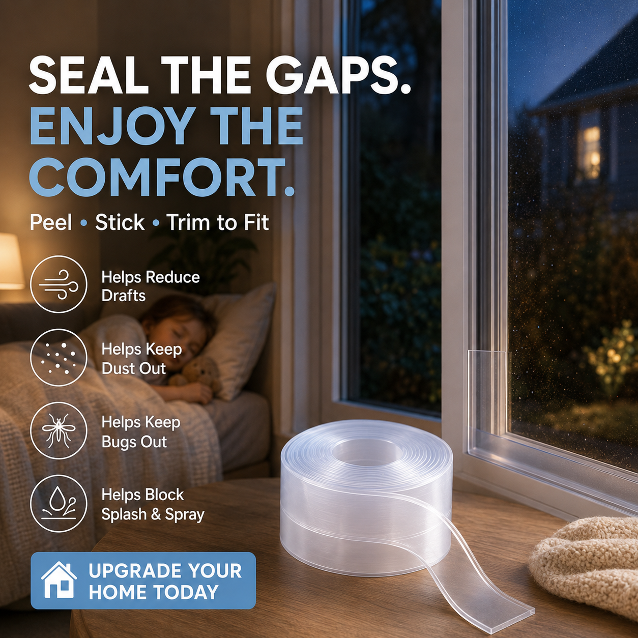 🔥LAST SALE 55% OFF🛡️Self-Adhesive Door & Window Weather Seal Tape | Draft Barrier