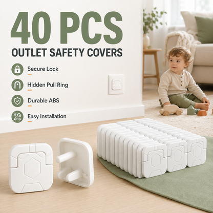 Baby Proof Socket Covers with Smart Handle Design