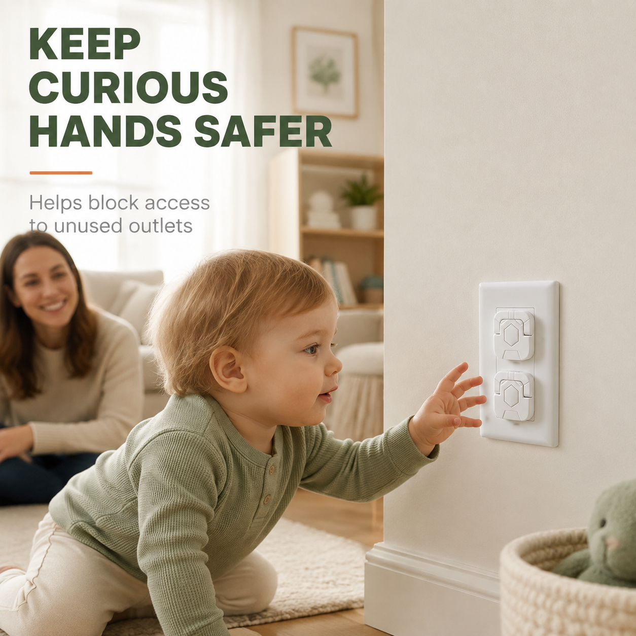 Baby Proof Socket Covers with Smart Handle Design