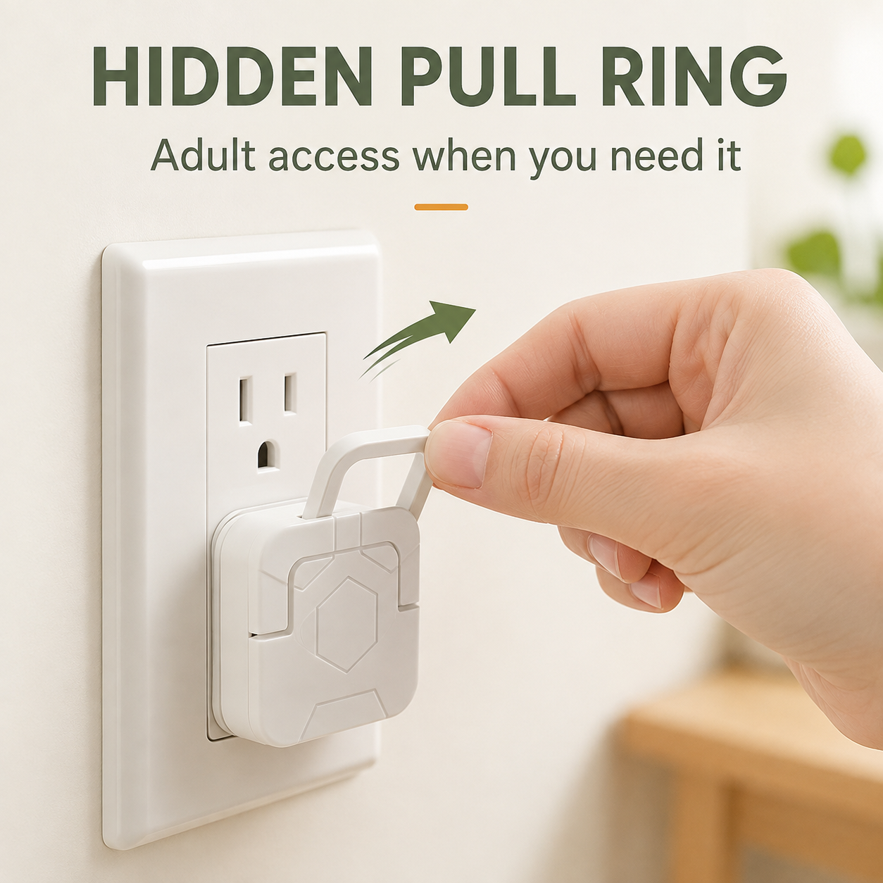 Baby Proof Socket Covers with Smart Handle Design