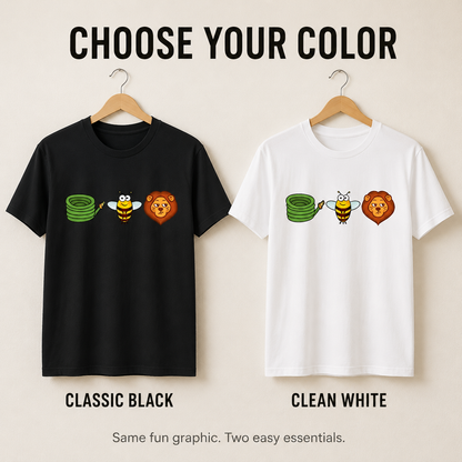 Hose Bee Lion Mens T Shirts Cotton Short Sleeve T-Shirt Crew Neck Tees Casual Shirt