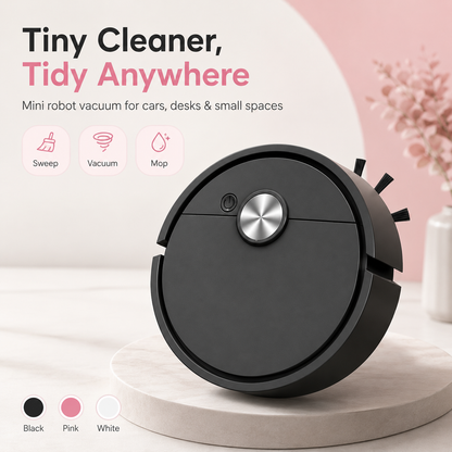 🤖 Mini Robot Vacuum – Tiny Cleaner, Tidy Anywhere