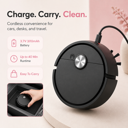 🤖 Mini Robot Vacuum – Tiny Cleaner, Tidy Anywhere
