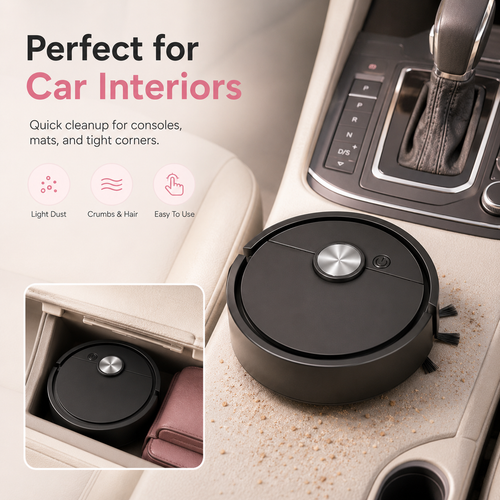🤖 Mini Robot Vacuum – Tiny Cleaner, Tidy Anywhere