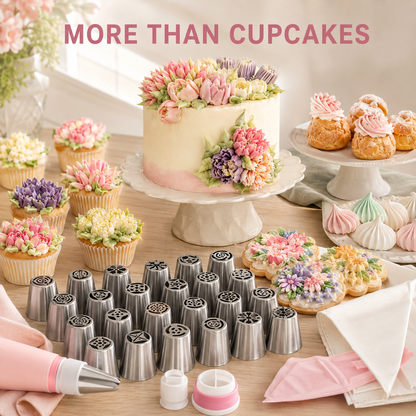 🧁 27-Piece Piping Kit – Create in Bloom