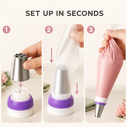🧁 27-Piece Piping Kit – Create in Bloom