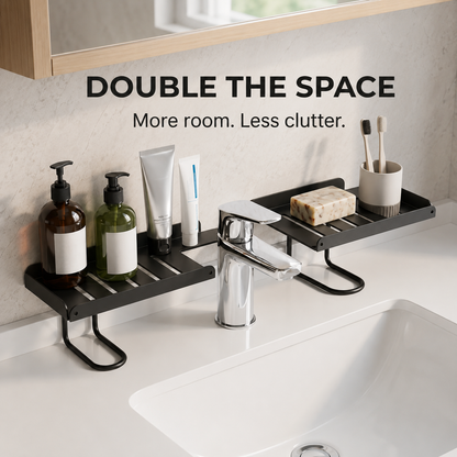 Adjustable Faucet Shelf – No-Drill Sink Organizer & Storage Rack