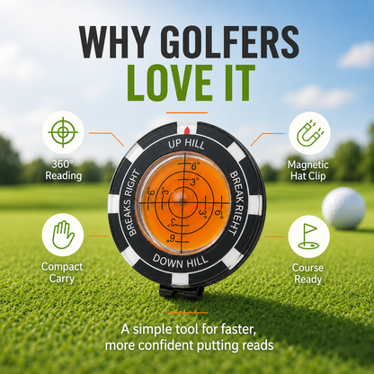 Portable Golf Green Reader & Ball Marker – High-Precision Putting Alignment Tool for Accurate Green Reading