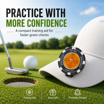 Portable Golf Green Reader & Ball Marker – High-Precision Putting Alignment Tool for Accurate Green Reading