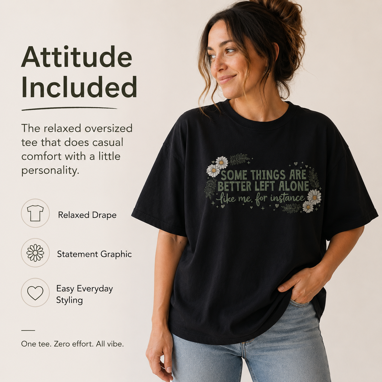 Funny Introvert Shirt Women Plus Size Sarcastic Floral Graphic Tee