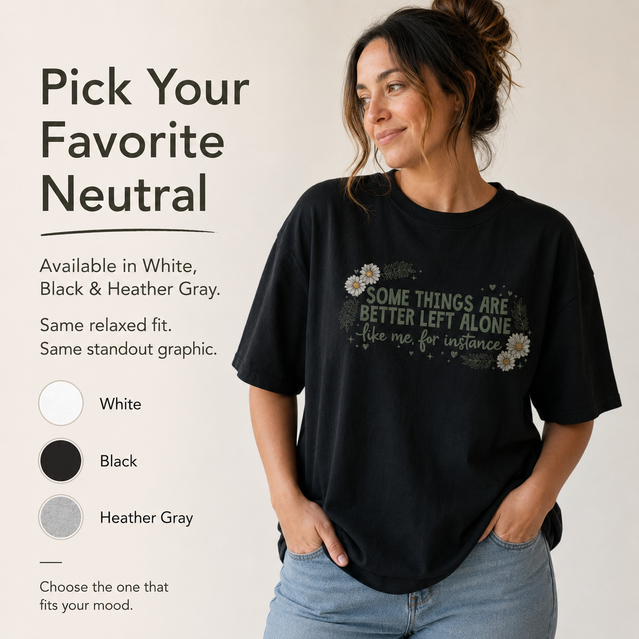Funny Introvert Shirt Women Plus Size Sarcastic Floral Graphic Tee