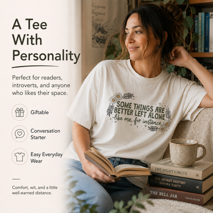 Funny Introvert Shirt Women Plus Size Sarcastic Floral Graphic Tee