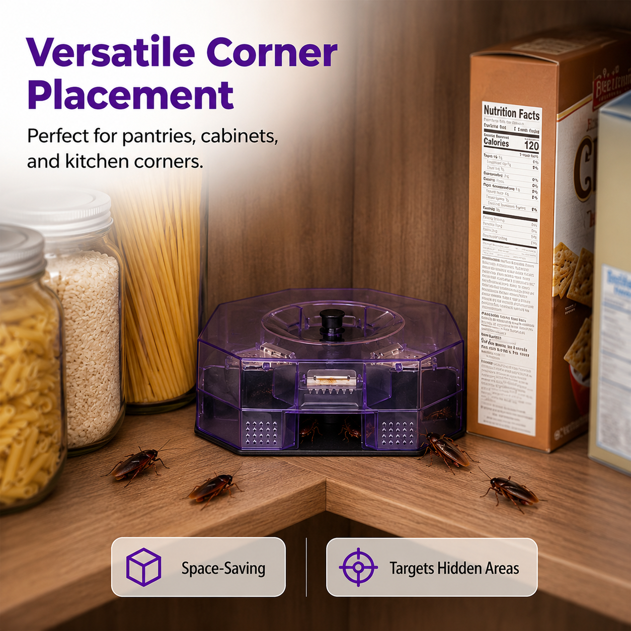 🏠Reusable Roach Trap with One-Way Entry Doors