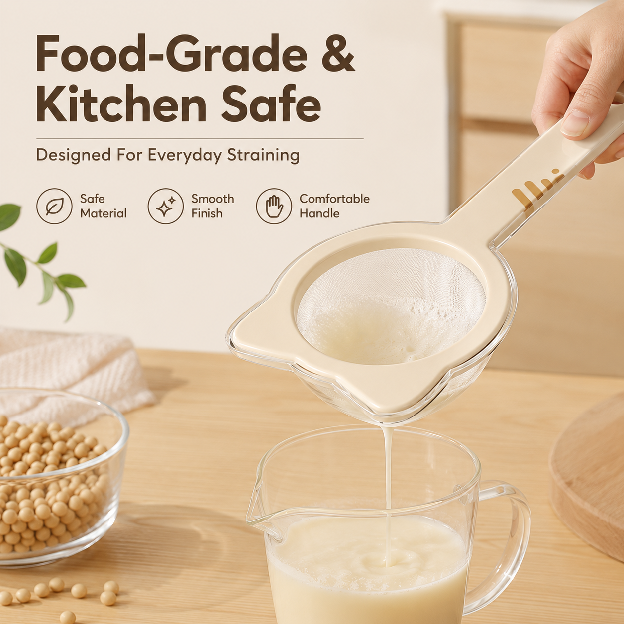🐱 Cat Ear Fine Mesh Strainer – Multi-Purpose Kitchen Filter for Coffee, Tea & Flour