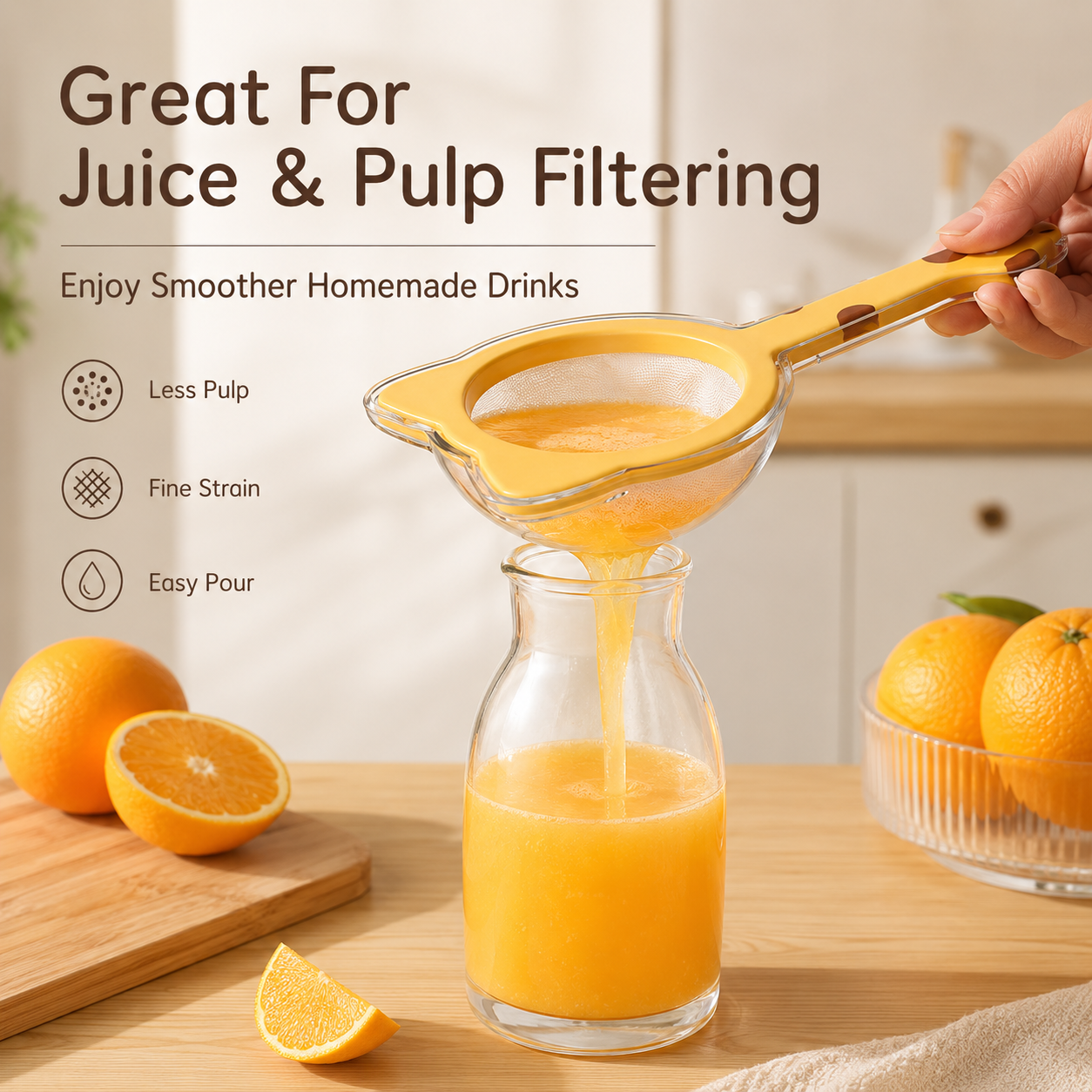🐱 Cat Ear Fine Mesh Strainer – Multi-Purpose Kitchen Filter for Coffee, Tea & Flour