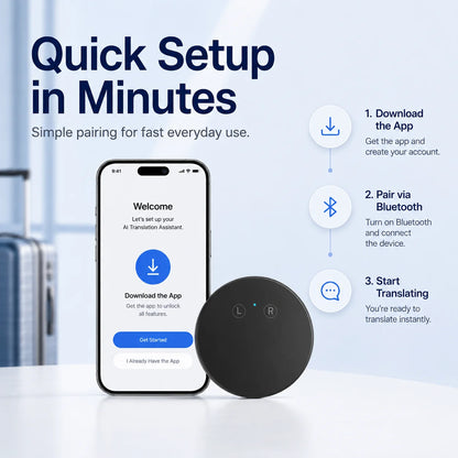 🔥LAST DAY 49% OFF🔥AI Language Translator Device – Real-Time Two-Way Voice Translator with Multi-Language Support
