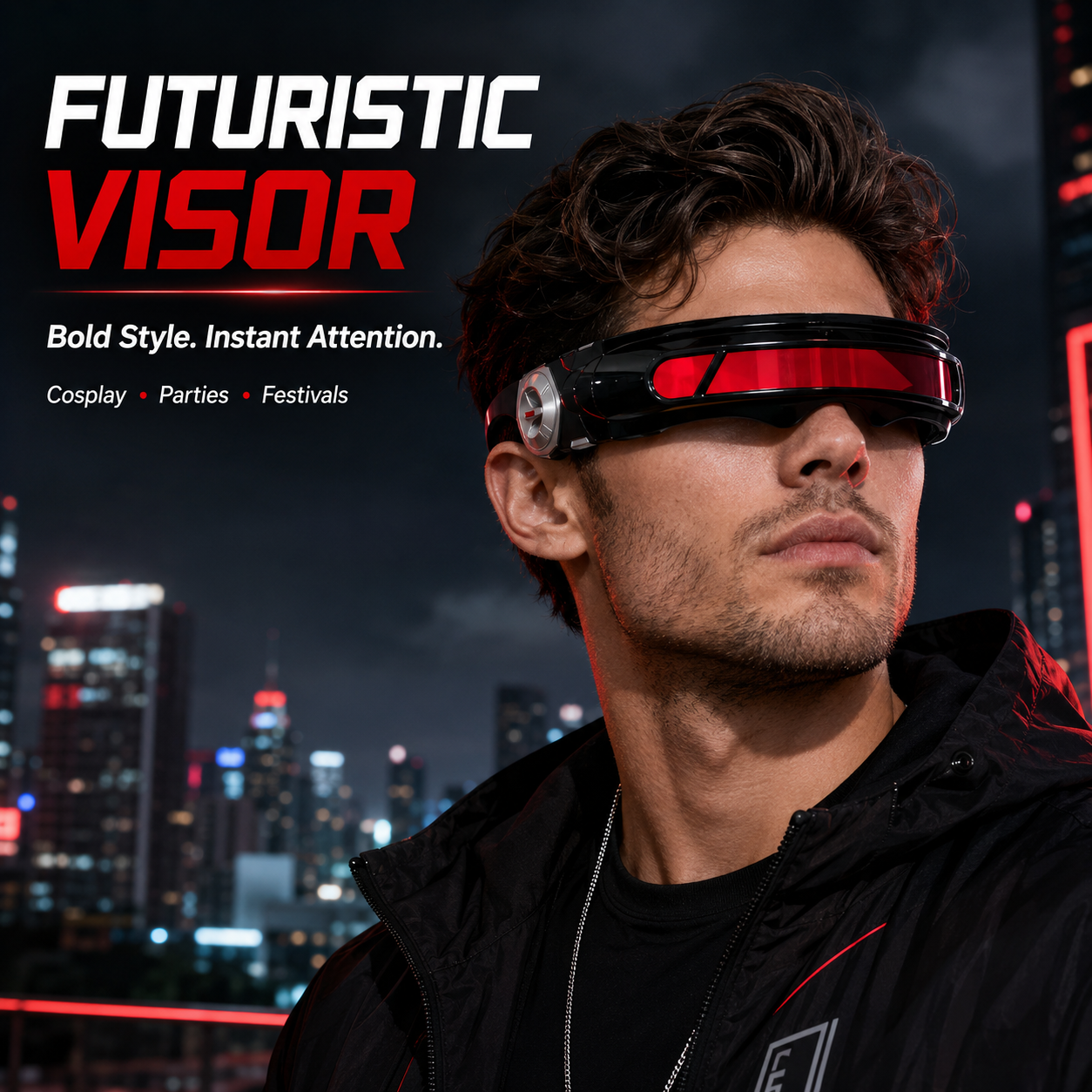 X-Energy Sunglasses Future Hero Visor Cyberpunk Eyewear Props, Party Cosplay Festival Comic Game Lens