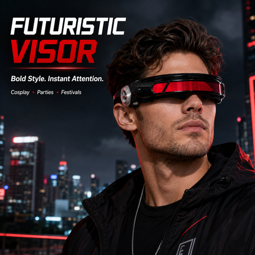 X-Energy Sunglasses Future Hero Visor Cyberpunk Eyewear Props, Party Cosplay Festival Comic Game Lens