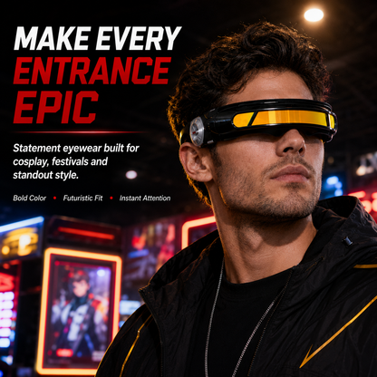X-Energy Sunglasses Future Hero Visor Cyberpunk Eyewear Props, Party Cosplay Festival Comic Game Lens