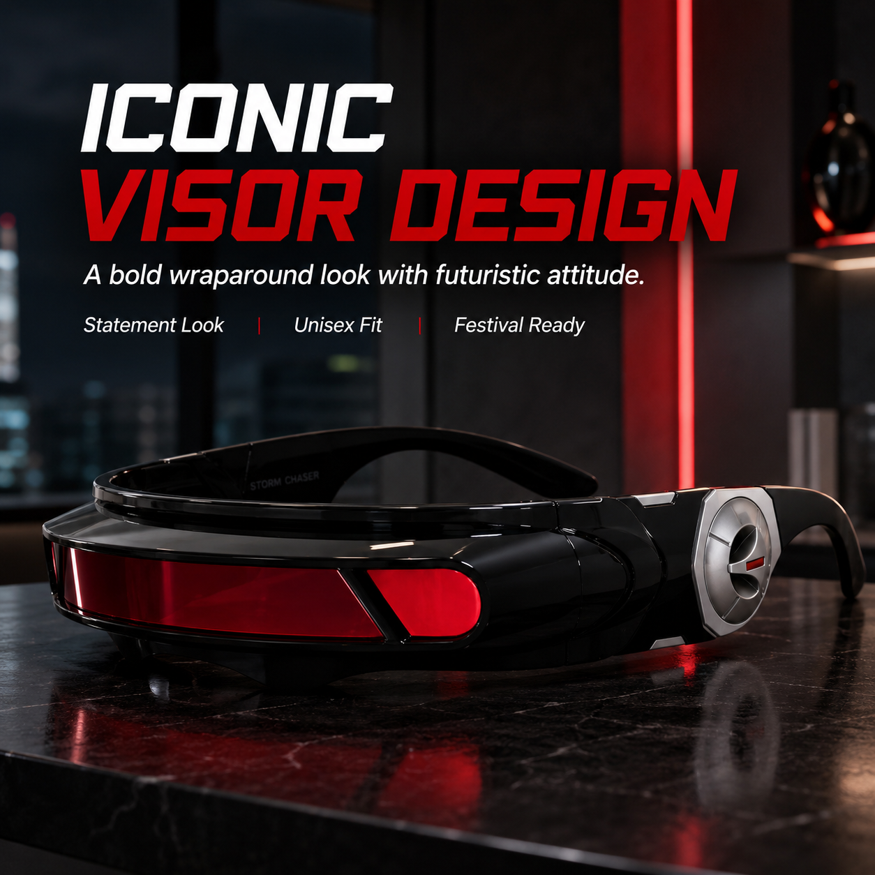 X-Energy Sunglasses Future Hero Visor Cyberpunk Eyewear Props, Party Cosplay Festival Comic Game Lens