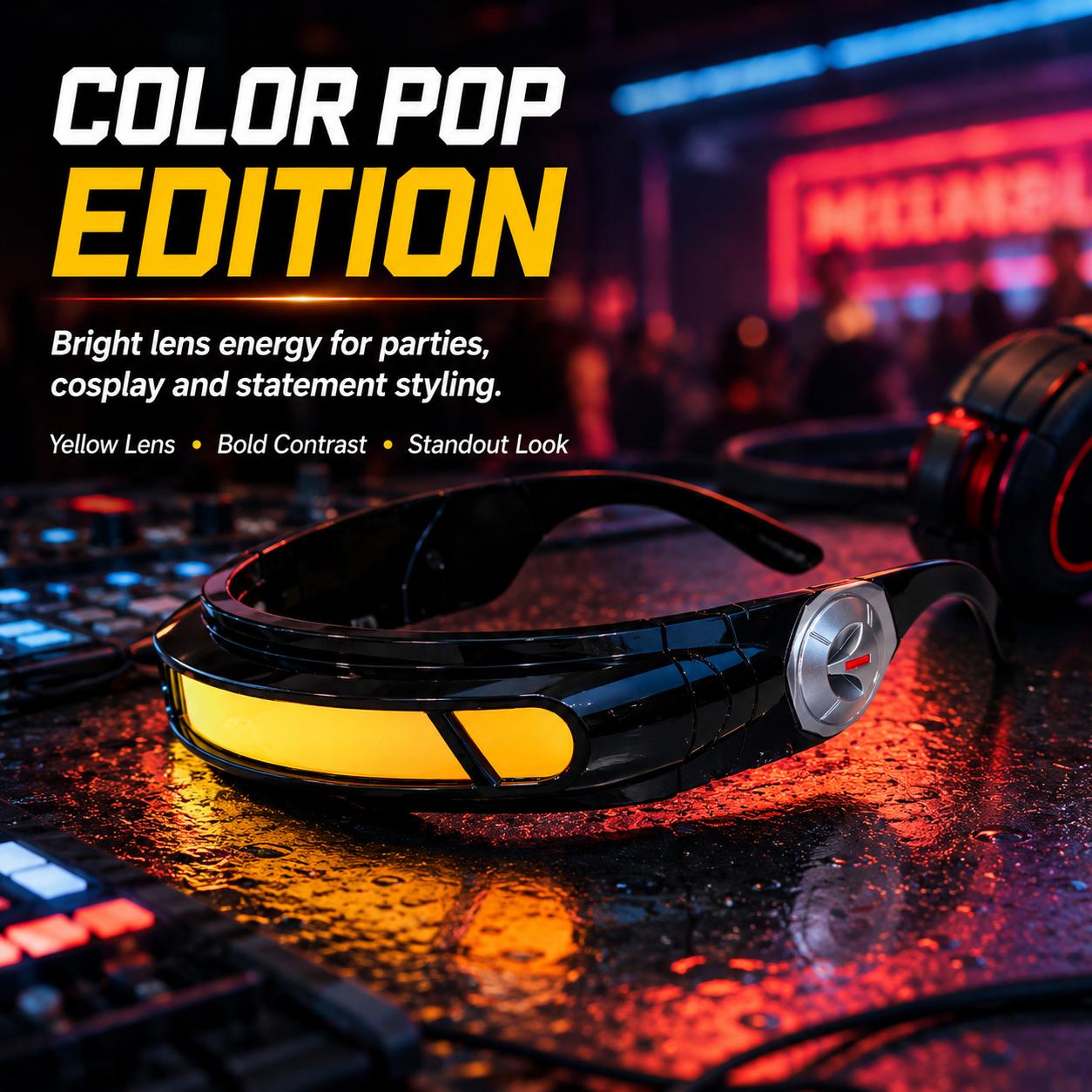 X-Energy Sunglasses Future Hero Visor Cyberpunk Eyewear Props, Party Cosplay Festival Comic Game Lens