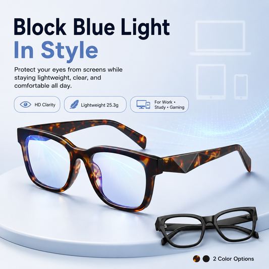 Women's Blue Light Blocking Glasses – UV400 Protection, Lightweight Angular Frame for Work, Reading & Daily Screen Use