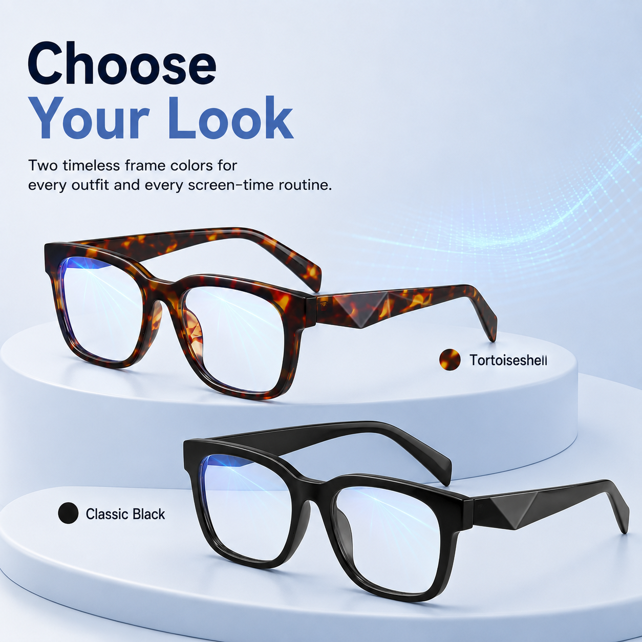 Women's Blue Light Blocking Glasses – UV400 Protection, Lightweight Angular Frame for Work, Reading & Daily Screen Use