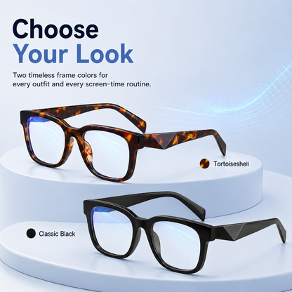 Women's Blue Light Blocking Glasses – UV400 Protection, Lightweight Angular Frame for Work, Reading & Daily Screen Use
