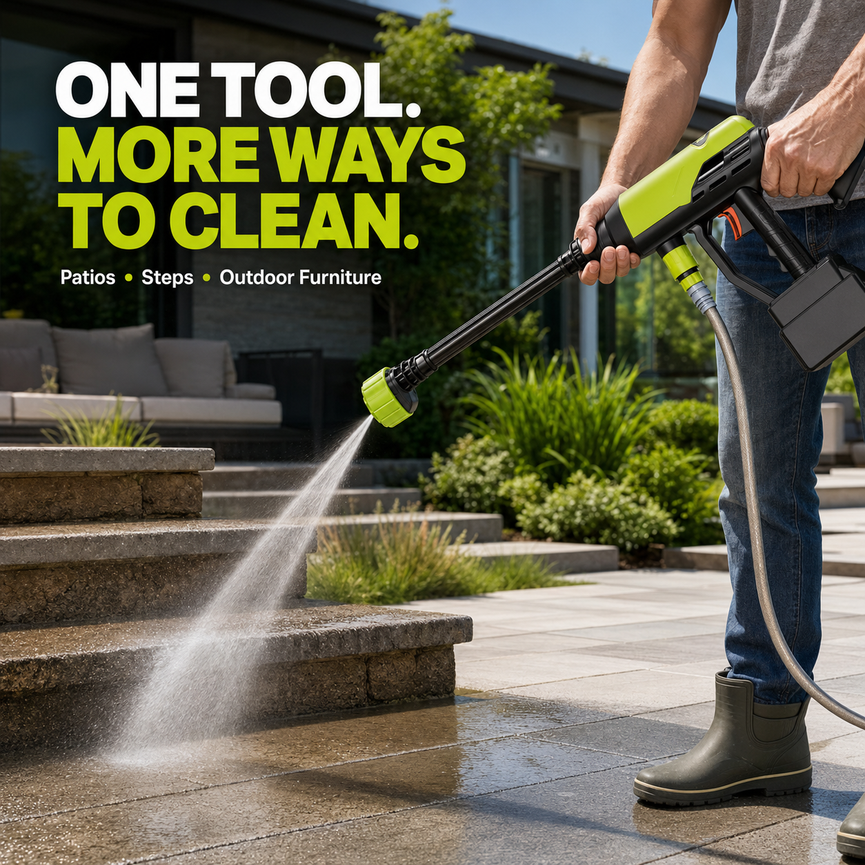 Cordless Portable Pressure Washer | Battery-Powered High-Pressure Car Wash Gun for Home & Outdoor Cleaning