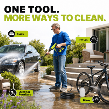 🔋 50% OFF Dual-Battery Cordless Pressure Washer with 6-in-1 Nozzle