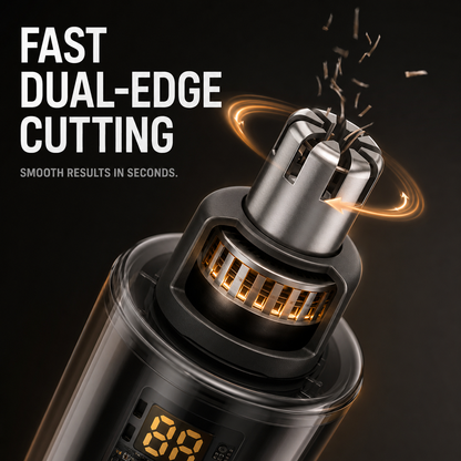 Professional Electric Nose & Ear Hair Trimmer | LED Display, Painless Nose, Eyebrow & Facial Hair Remover for Men & Women