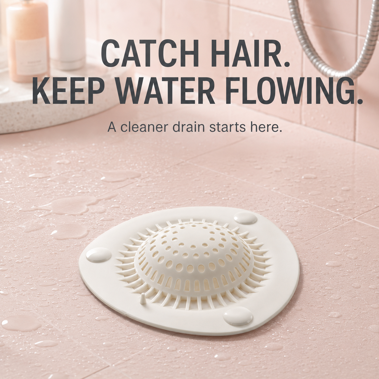 BUY 1 GET 1 FREE🔥Hair Catcher Drain Covers | Self-Adhesive Disposable Hair Trap Stickers for Shower, Bathroom Sink & Floor Drain