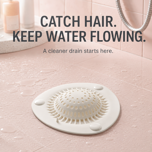 BUY 1 GET 1 FREE🔥Hair Catcher Drain Covers | Self-Adhesive Disposable Hair Trap Stickers for Shower, Bathroom Sink & Floor Drain