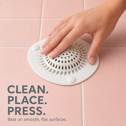 BUY 1 GET 1 FREE🔥Hair Catcher Drain Covers | Self-Adhesive Disposable Hair Trap Stickers for Shower, Bathroom Sink & Floor Drain