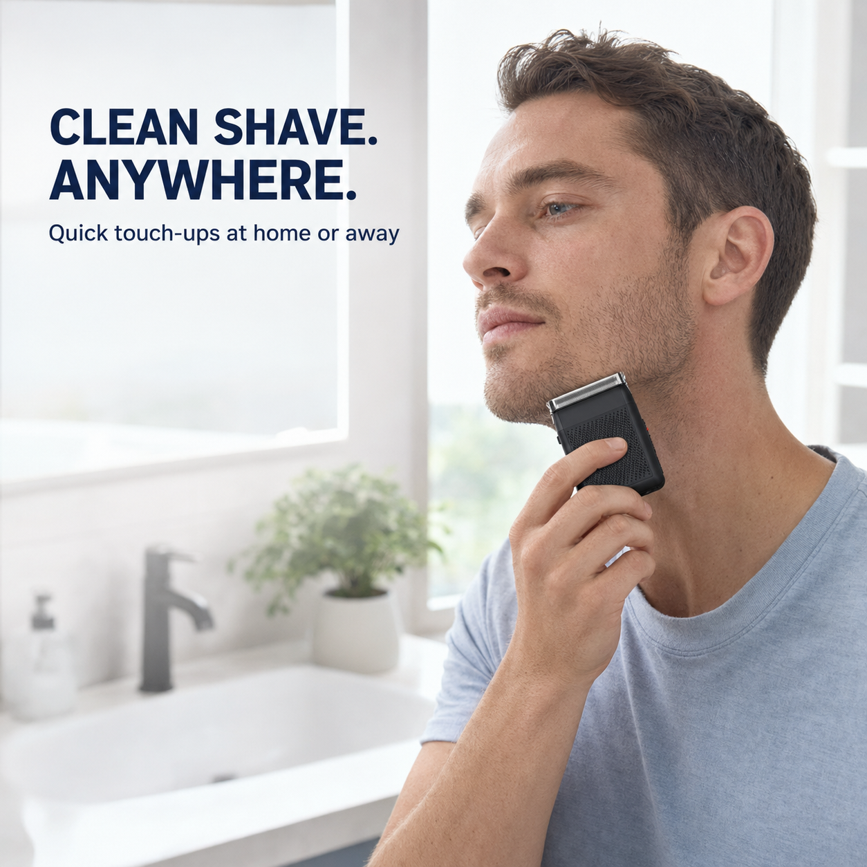 Mini Electric Foil Shaver for Men | Rechargeable Portable Beard Razor for Close & Smooth Shaving