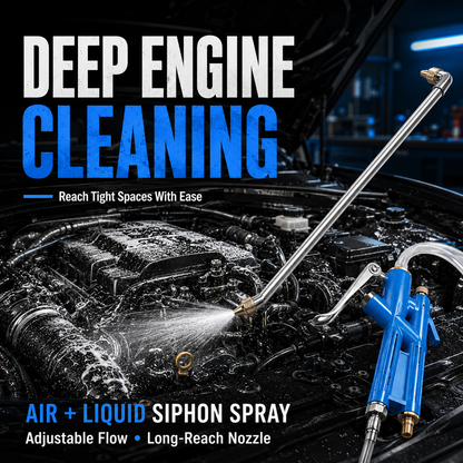 2-in-1 Air & Water Cleaning Gun – High-Pressure Dust Blower & Engine Cleaning Sprayer for Cars, Garages & Workshops